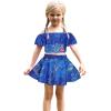 imageWonderBabe Descendants Bathing Suit for Girls Princess Two Piece Ruffle Swimsuit Kids Bikini Set Swimwear Dress UpEvie