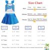 imageWonderBabe Descendants Bathing Suit for Girls Princess Two Piece Ruffle Swimsuit Kids Bikini Set Swimwear Dress UpLight Blue