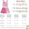 imageWonderBabe Descendants Bathing Suit for Girls Princess Two Piece Ruffle Swimsuit Kids Bikini Set Swimwear Dress UpPink