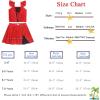 imageWonderBabe Descendants Bathing Suit for Girls Princess Two Piece Ruffle Swimsuit Kids Bikini Set Swimwear Dress UpRed