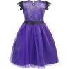 imageWonderBabe Descendants Costume Princess Dress Up Outfits Halloween Party Cosplay Dress with WigPurple