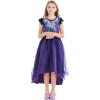 imageWonderBabe Descendants Costume Princess Dress Up Outfits Halloween Party Cosplay Dress with WigPurple