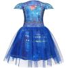 imageWonderBabe Girls Descendants Costumes Birthday Party Dress Mal Popular Musical Cosplay Halloween Outfits with WigNavywig
