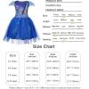 imageWonderBabe Girls Descendants Costumes Birthday Party Dress Mal Popular Musical Cosplay Halloween Outfits with WigNavywig