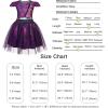 imageWonderBabe Girls Descendants Costumes Birthday Party Dress Mal Popular Musical Cosplay Halloween Outfits with WigPurplewig