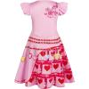 imageWonderBabe Girls Red Descendants Costume Kids Bridget Pink Dress Princess Chloe Christmas Gift Birthday Party Cosplay OutfitsPink