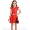 imageWonderBabe Girls Red Descendants Costume Kids Bridget Pink Dress Princess Chloe Christmas Gift Birthday Party Cosplay OutfitsRed