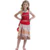 imageWonderBabe Little Girls Adventure Costumes Skirt Set Princess Dress Up Hallowee Outfit Kids Fancy Birthday Party DressRed