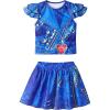 imageWonderBabe Descendants Bathing Suit for Girls Princess Two Piece Ruffle Swimsuit Kids Bikini Set Swimwear Dress UpBlue