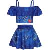 imageWonderBabe Descendants Bathing Suit for Girls Princess Two Piece Ruffle Swimsuit Kids Bikini Set Swimwear Dress UpEvie