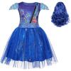 imageWonderBabe Girls Descendants Costumes Birthday Party Dress Mal Popular Musical Cosplay Halloween Outfits with WigNavywig