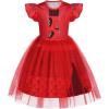 imageWonderBabe Girls Red Costume from Descendants 4 Kids Bridget Pink Dress Princess Christmas Gift Birthday Party Dress UpRed
