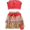 imageWonderBabe Girls Adventure Costume TwoPiece Skirt Set Princess Dress Up Birthday Halloween Outfit DressA02926red