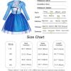 imageWonderBabe Kids Red Descendants Costume Girls Queen of Hearts Dress Chloe Christmas Gift Birthday Party Cosplay OutfitBlue