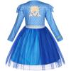 imageWonderBabe Kids Red Descendants Costume Girls Queen of Hearts Dress Chloe Christmas Gift Birthday Party Cosplay OutfitBlue