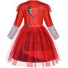 imageWonderBabe Kids Red Descendants Costume Girls Queen of Hearts Dress Chloe Christmas Gift Birthday Party Cosplay OutfitRed