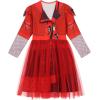 imageWonderBabe Kids Red Descendants Costume Girls Queen of Hearts Dress Chloe Christmas Gift Birthday Party Cosplay OutfitRed