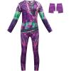 imageWonderBabe Mal Costume Girls Popular Musical Cosplay Kids Long Sleeve Jumpsuit Halloween Party OutfitPurple