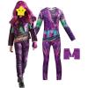 imageWonderBabe Mal Costume Girls Popular Musical Cosplay Kids Long Sleeve Jumpsuit Halloween Party OutfitPurple