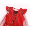 imageWonderBabe Princess Costume Toddlers Girls Dress Kids Halloween Birthday Party Dress up Outfit with CapeRed
