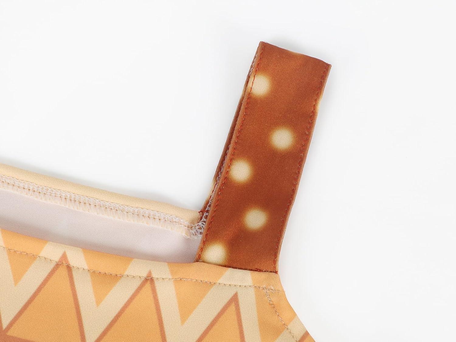 imageWonderBabe Girls Adventure Outfit Princess Lace Ruffle Sleeve Dress The Little Sister Birthday Fancy Dress Up CostumeBrown