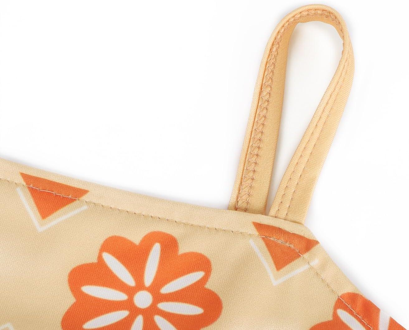 imageWonderBabe Girls Adventure Outfit Princess Lace Ruffle Sleeve Dress The Little Sister Birthday Fancy Dress Up CostumeOrange