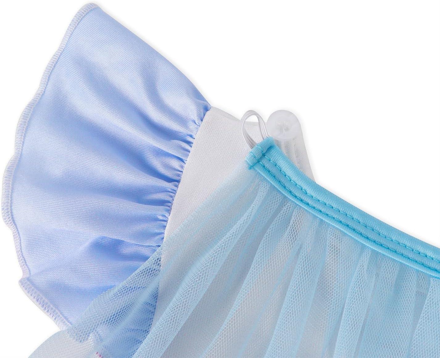 imageWonderBabe Princess Dress With Cape Girls Halloween Birthday Party Cosplay Costume Toddler Ruffle Sleeve Fancy Outfit GiftWhite