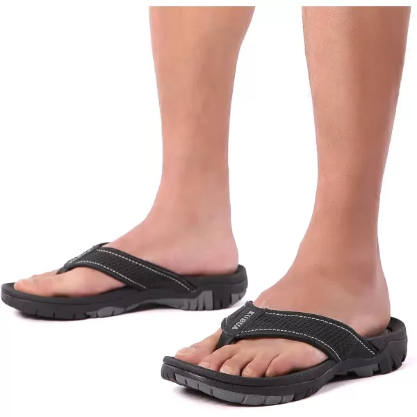 KUBUA Men's Beach Flip-Flops Water Sandals Outdoor Athletic Thong Sandal Slippers