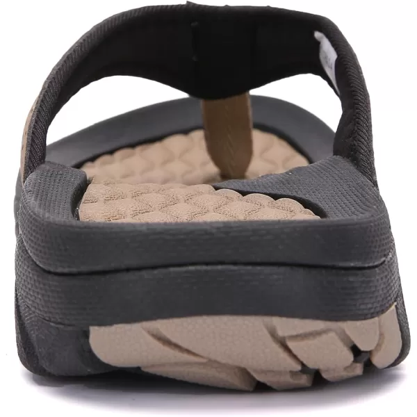 KUBUA Men's Beach Flip-Flops Water Sandals Outdoor Athletic Thong Sandal Slippers