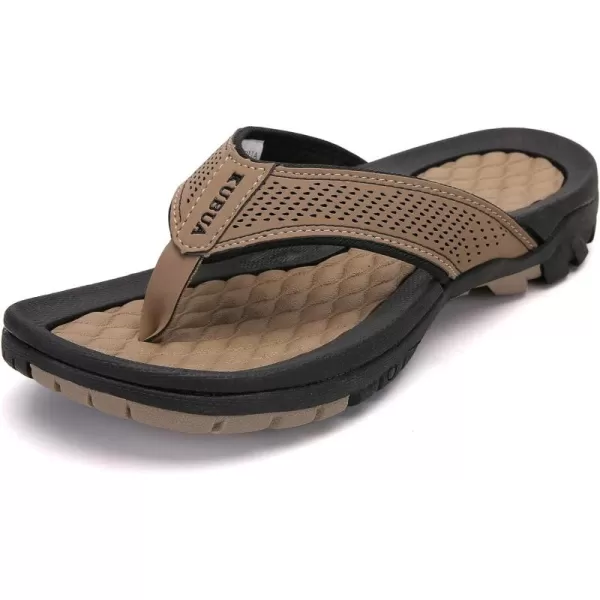 KUBUA Men's Beach Flip-Flops Water Sandals Outdoor Athletic Thong Sandal Slippers