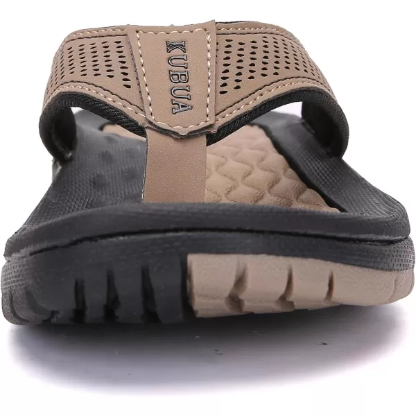 KUBUA Men's Beach Flip-Flops Water Sandals Outdoor Athletic Thong Sandal Slippers