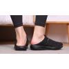 imageKUBUA Slippers for Men and Womens Indoor House Shoes Plush Slip on Outdoor Garden LoafersA Black