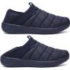 imageKUBUA Slippers for Men and Womens Indoor House Shoes Plush Slip on Outdoor Garden LoafersDark Blue