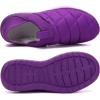 imageKUBUA Slippers for Men and Womens Indoor House Shoes Plush Slip on Outdoor Garden LoafersPurple