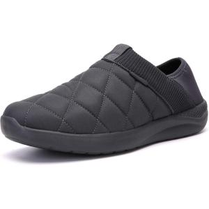 imageKUBUA Slippers for Men and Womens Indoor House Shoes Plush Slip on Outdoor Garden LoafersDark Grey