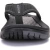 imageKUBUA Mens Beach FlipFlops Water Sandals Outdoor Athletic Thong Sandal SlippersBlack