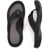 imageKUBUA Mens Beach FlipFlops Water Sandals Outdoor Athletic Thong Sandal SlippersBlack