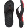 imageKUBUA Mens Beach FlipFlops Water Sandals Outdoor Athletic Thong Sandal SlippersBlackRed