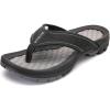 imageKUBUA Mens Beach FlipFlops Water Sandals Outdoor Athletic Thong Sandal SlippersBlack