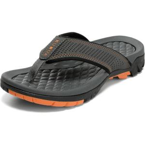 imageKUBUA Mens Beach FlipFlops Water Sandals Outdoor Athletic Thong Sandal SlippersGrey