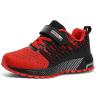 imageKUBUA Kids Sneakers for Boys Girls Running Tennis Shoes Lightweight Breathable Sport AthleticA Black Red
