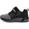 imageKUBUA Kids Sneakers for Boys Girls Running Tennis Shoes Lightweight Breathable Sport AthleticBlack Grey B