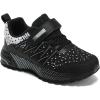 imageKUBUA Kids Sneakers for Boys Girls Running Tennis Shoes Lightweight Breathable Sport AthleticBlack White B