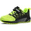 imageKUBUA Kids Sneakers for Boys Girls Running Tennis Shoes Lightweight Breathable Sport AthleticBlackGreen