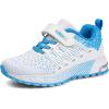 imageKUBUA Kids Sneakers for Boys Girls Running Tennis Shoes Lightweight Breathable Sport AthleticWhite Blue
