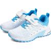 imageKUBUA Kids Sneakers for Boys Girls Running Tennis Shoes Lightweight Breathable Sport AthleticWhite Blue