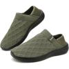 imageKUBUA Mens Womens Slippers Indoor Lightweight House Shoes Outdoor Breathable Slip on LoafersA Black Green