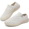 imageKUBUA Mens Womens Slippers Indoor Lightweight House Shoes Outdoor Breathable Slip on LoafersBeige