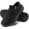 imageKUBUA Mens Womens Slippers Indoor Lightweight House Shoes Outdoor Breathable Slip on LoafersBlack