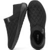 imageKUBUA Mens Womens Slippers Indoor Lightweight House Shoes Outdoor Breathable Slip on LoafersBlack